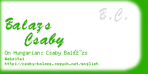 balazs csaby business card